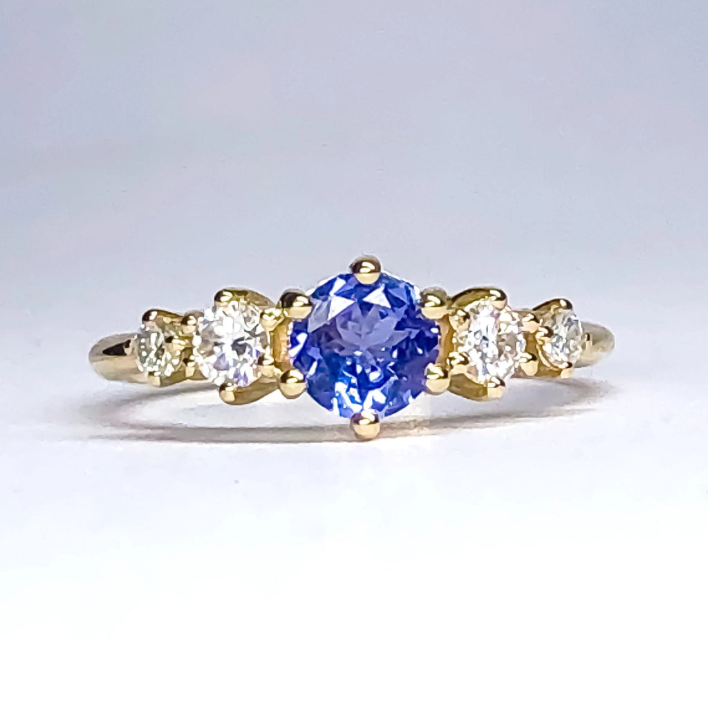 Betty Tanzanite Mossanite Ring
